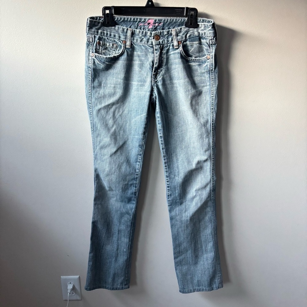 7 For All Mankind Light Blue Boot Cut Jeans